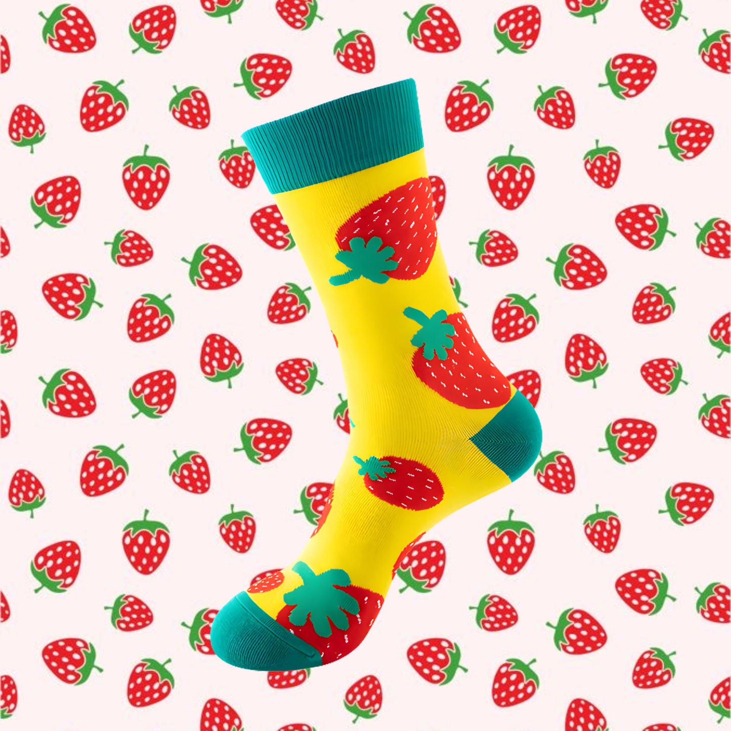 Berry Sweet Yellow Socks
