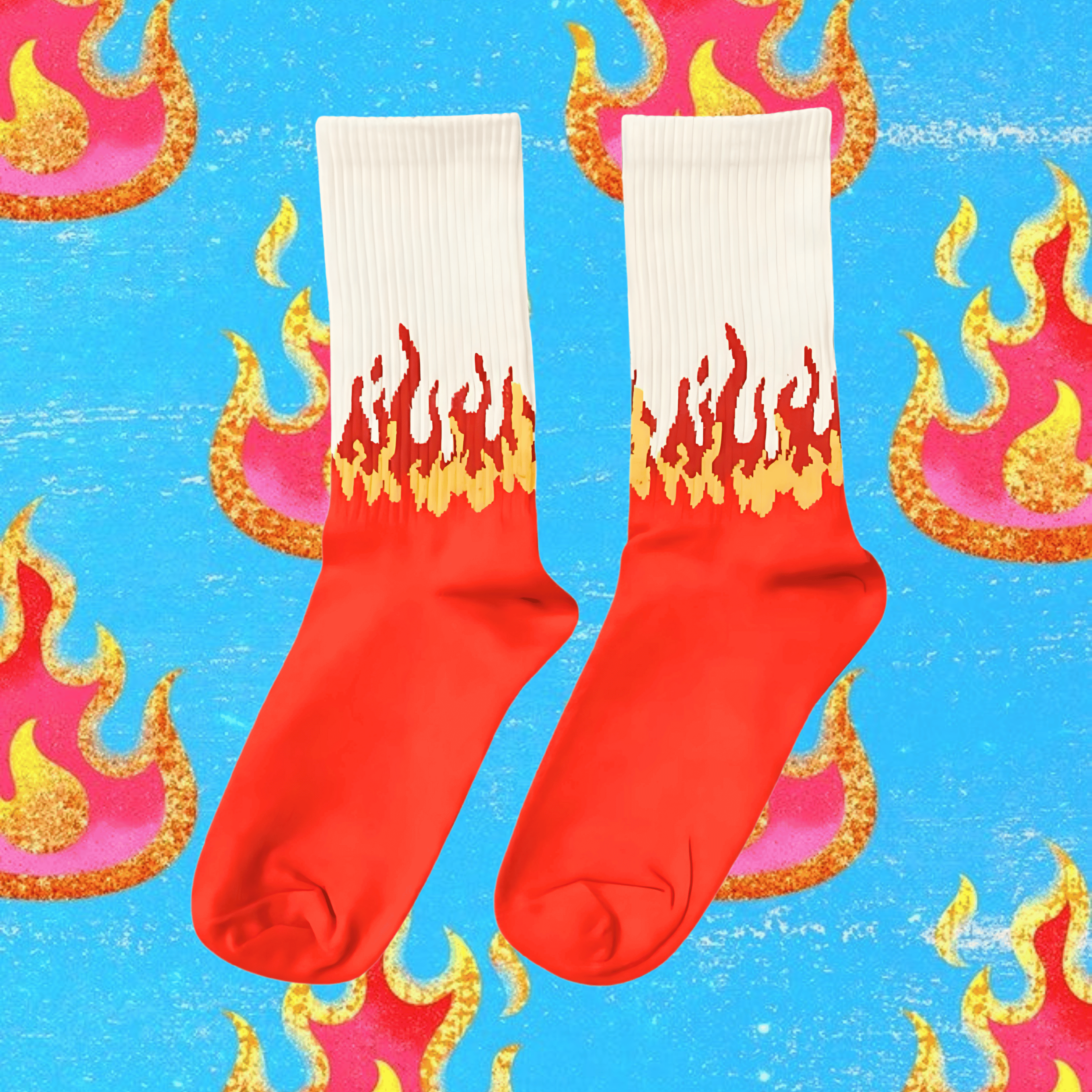 white-x-red-flame