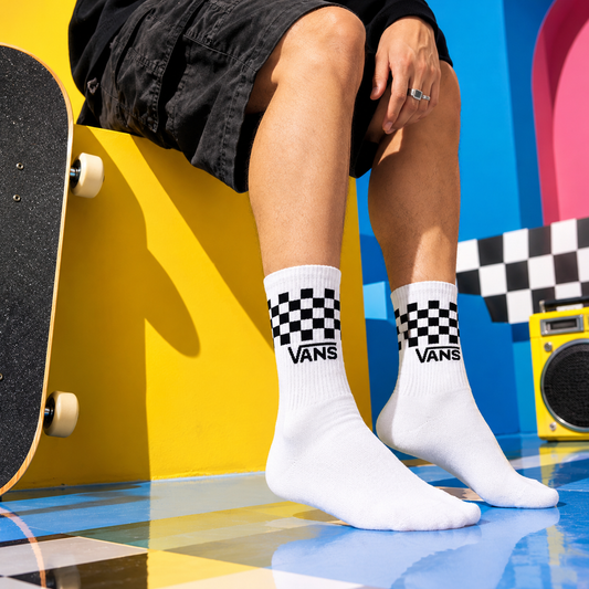 Vans White Checkered