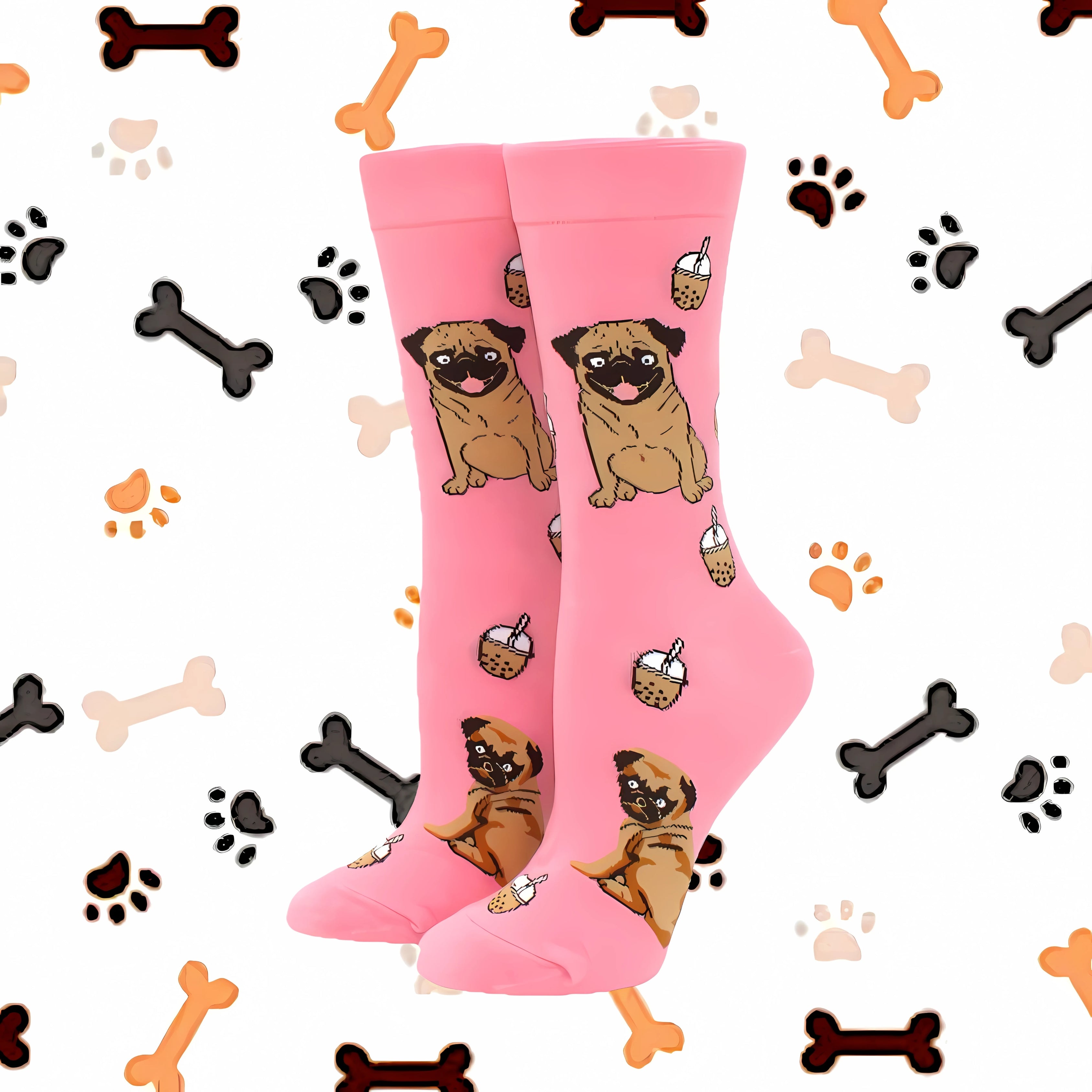 pug-n-drink-socks-🐶