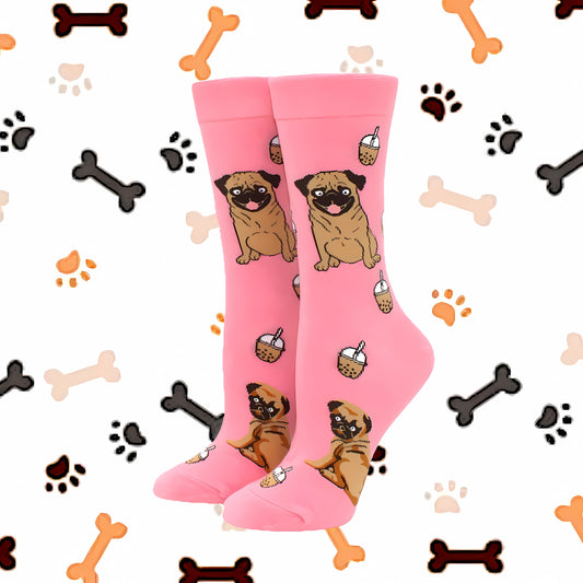 Pug N Drink Socks 🐶🥤