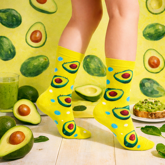 Bright Avocado Crew Socks