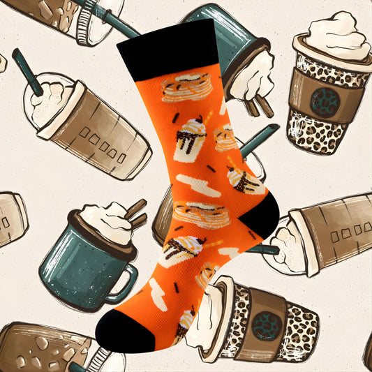 Orange Frappé & Pastry Socks
