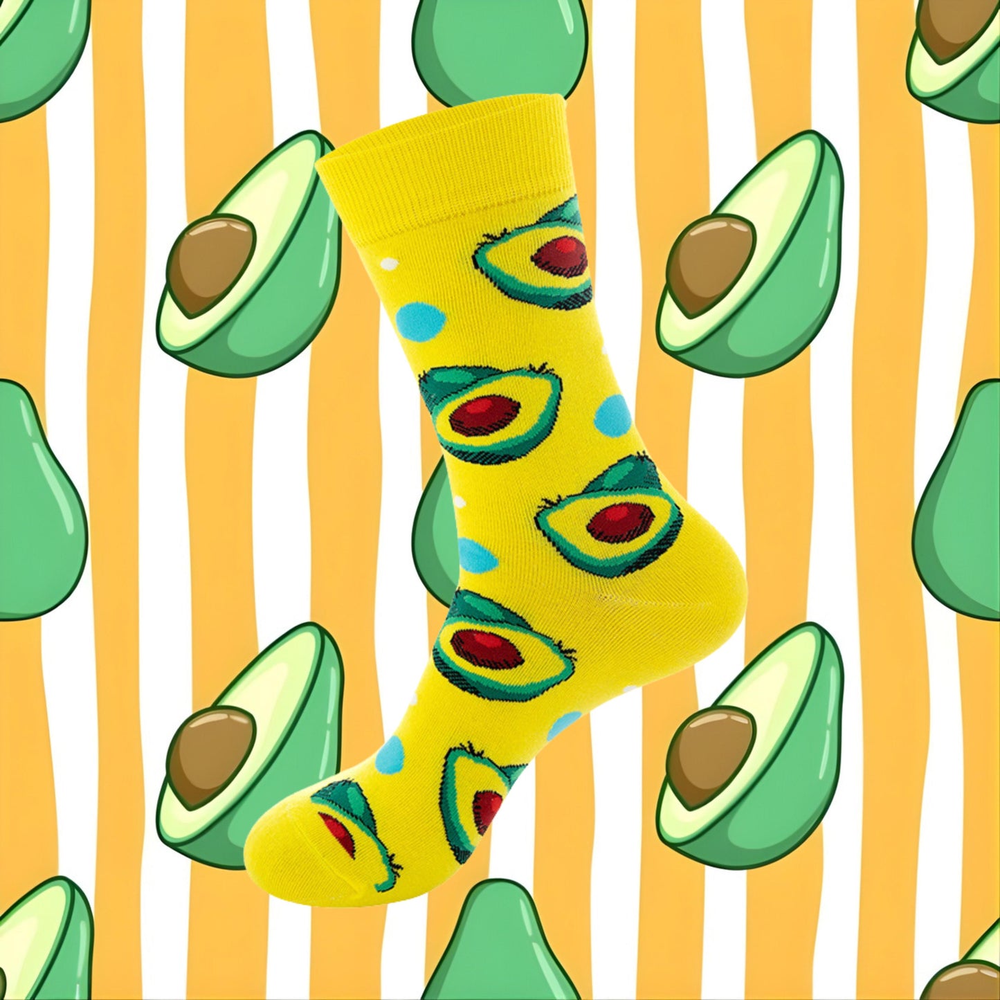 Bright Avocado Crew Socks