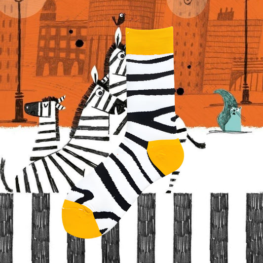 Zebra Stripe Novelty Sock