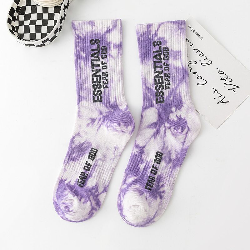 Essentials Fear of God Light Purple Tie-Dye Socks